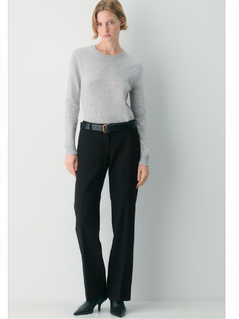 Aritzia Babaton Stakeholder Pants Low Rise Black Wool Minimalist Sz 8 NWT